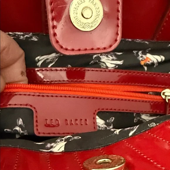 Ted Baker Deep Red Large Satchel - Picture 8 of 16